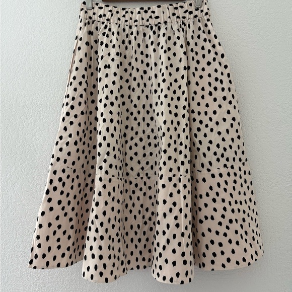 Kate Spade Leopard Dot Pleated Circle Skirt Size 9 - Picture 6 of 11